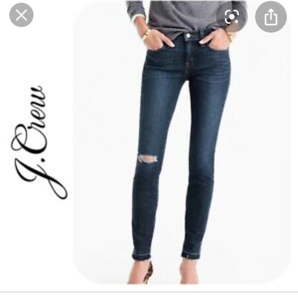J. Crew Toothpick Distressed Jeans